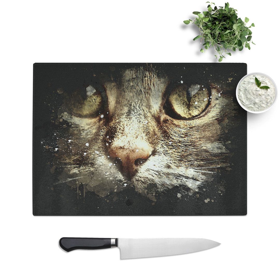 Portrait of a Cat Vol.1 Paint Splash Chopping Board
