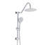 Pomme de douche à pluie et système de poche 10 po - Fixation murale, métal, finition, 3 motifs de jet, hauteur réglable, fixation en métal Scratch avec voies, barre coulissante, résistance à la corrosion, conception tendance