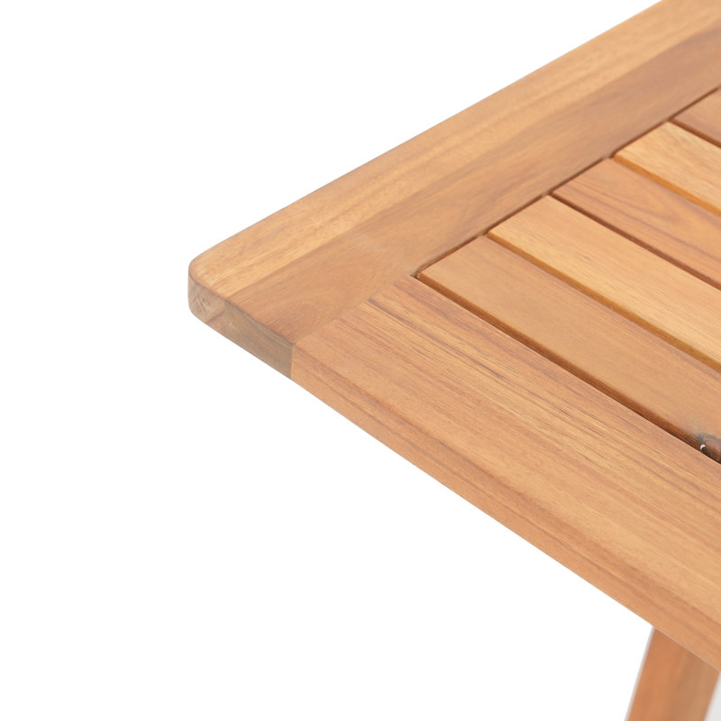 Table de salle à manger d'extérieur en bois massif d'acacia