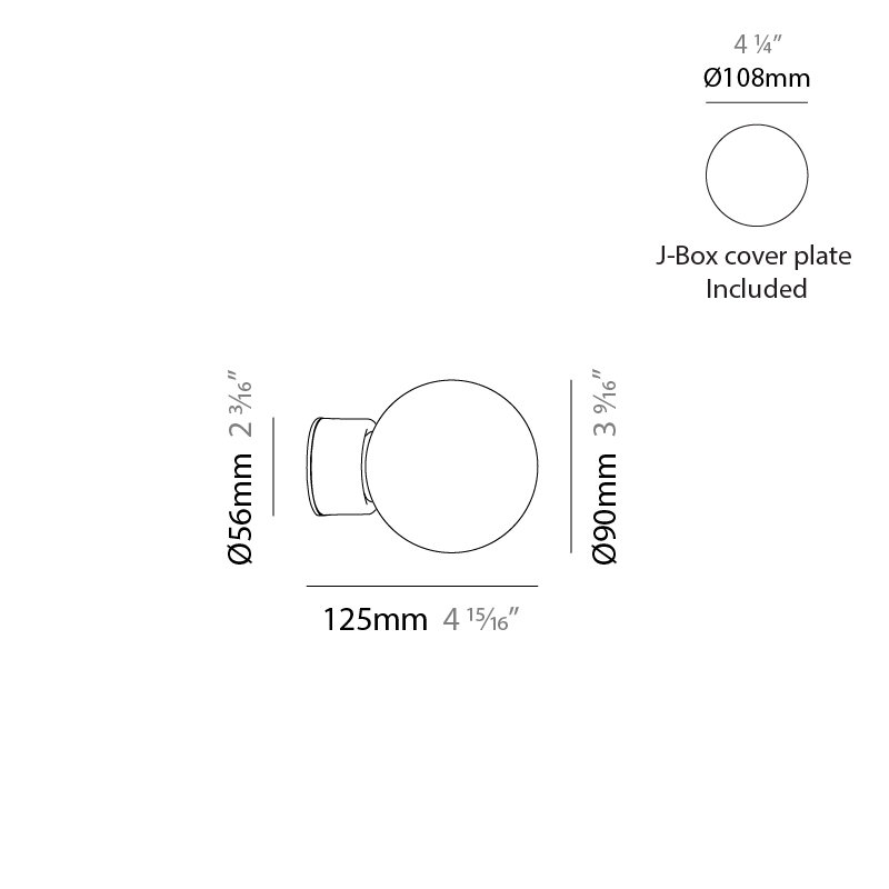 Symphony 1 - Light Glass Flush Mounted Sconce