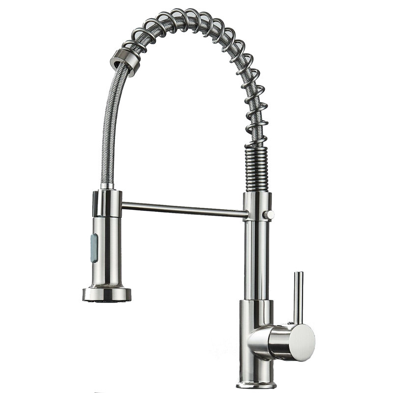 Belfry Kitchen Walebridge Kitchen Faucet, Brushed Nickel