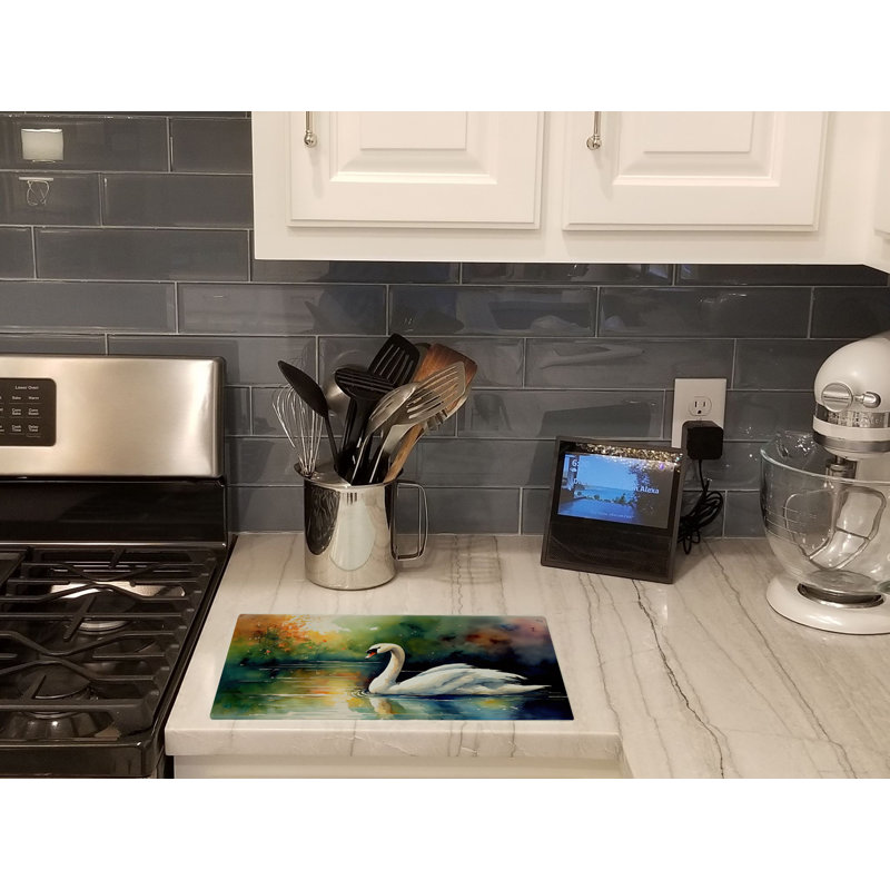 Swan Glass Cutting Board