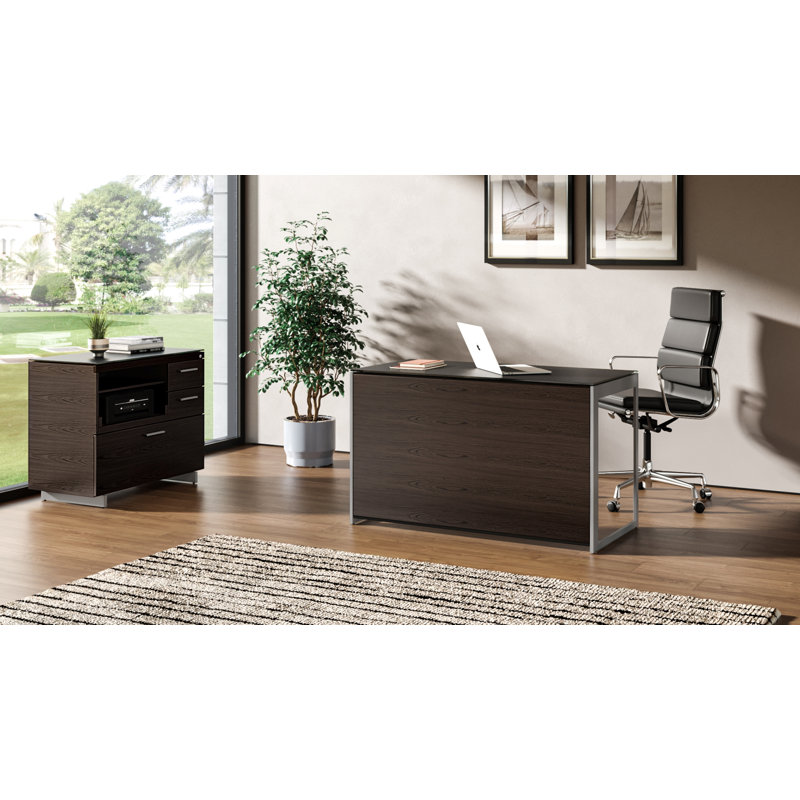 Panneau d'intimité pour bureau à 1 panneau Sequel 20, Gris anthracite teint en cendre, H 26,75 po x l 46,5 po x P 0,25 po