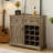 Farmhouse-Style Liquor Cabinet With Two Drawers, Removable Wine Racks, And Multiple Storage Shelves For Optimal Bar Organization And Display