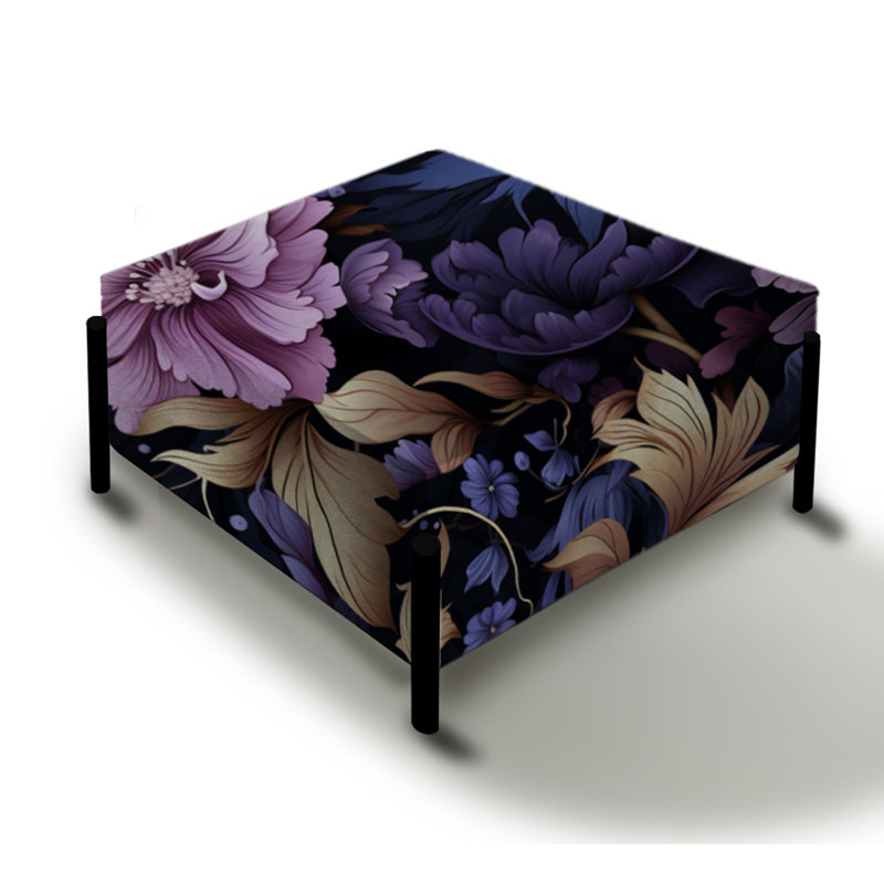 Rêves obscurcis Moody Patterns - Grand repose-pieds carré floral