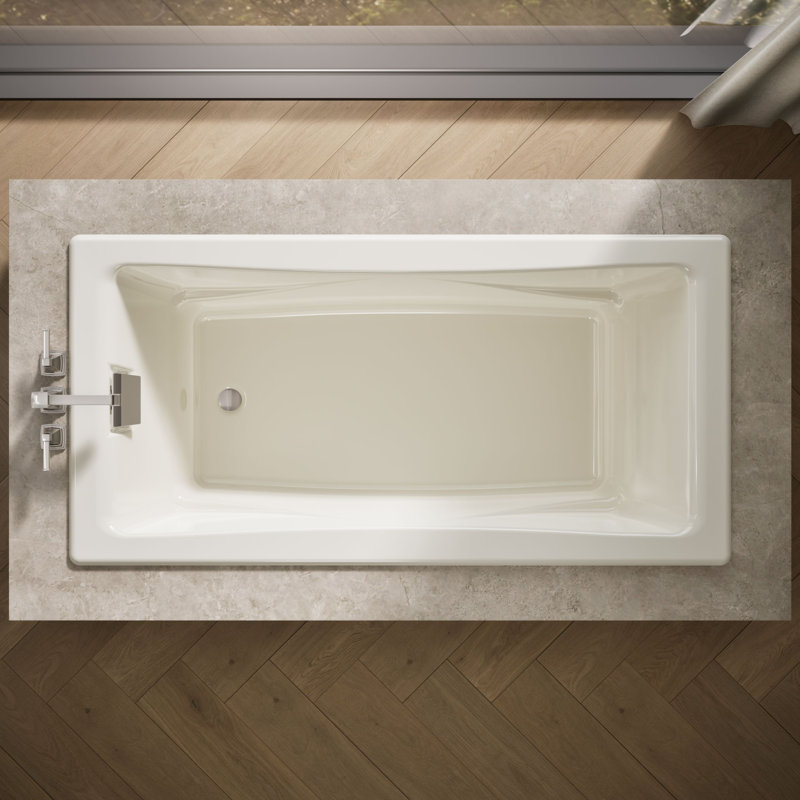 Tea-for-Two® 72" x 36" Soaking Bathtub, Biscuit