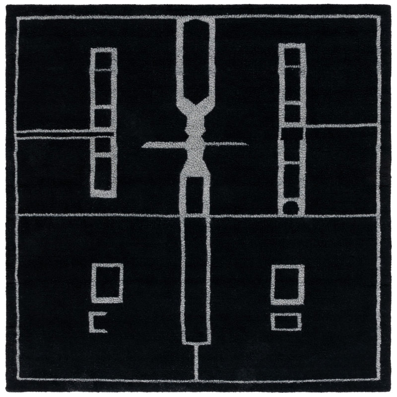 Tapis en laine Murcia, Carré 6 pi