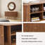 Buffet en bois avec portes et tablettes, crédence moderne, noyer
