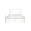 Lit en métal de taille moderne - blanc, construction solide, silencieux et stable, processus d'assemblage facile, aucun sommier requis, peut accueillir des matelas de 8 pouces et plus, capacité de poids de 600 lb