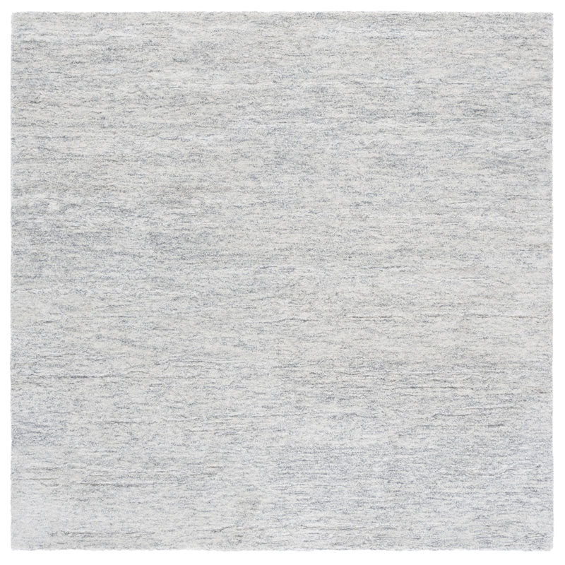 Tapis ébène ivoire / gris foncé Ebony, Carré 6 pi