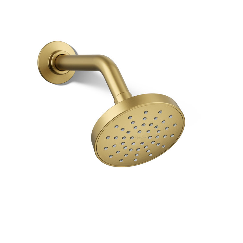 Elate Single-Function Showerhead, 2.5 Gpm, Brushed Brass