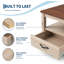 Table basse avec 4 tiroirs et tablette ouverte-478337163