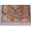 Tapis unique en laine noué à la main des années 1950 de 3 pi 3 po x 7 pi 1 po en brun / beige / rose
