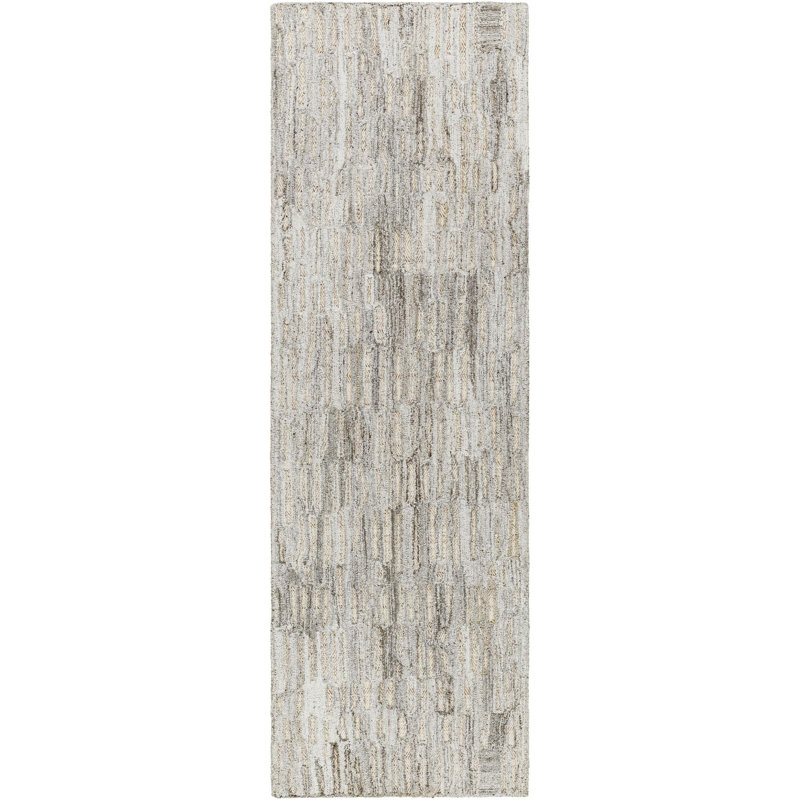 Hand Tufted Abstract Area Rug, Runner 2'6" x 8'