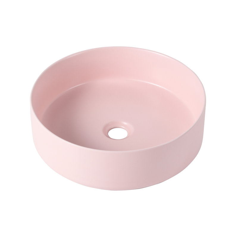 Ceramic Bathroom Sink In - Vessel Art Basin, 15.6X15.6X4.72 In, , Low Water Absorbing, Easy Cleaning Artistic 15.6In X 4.72In, Ceramic, Simple To Keep Clean And Performing Well