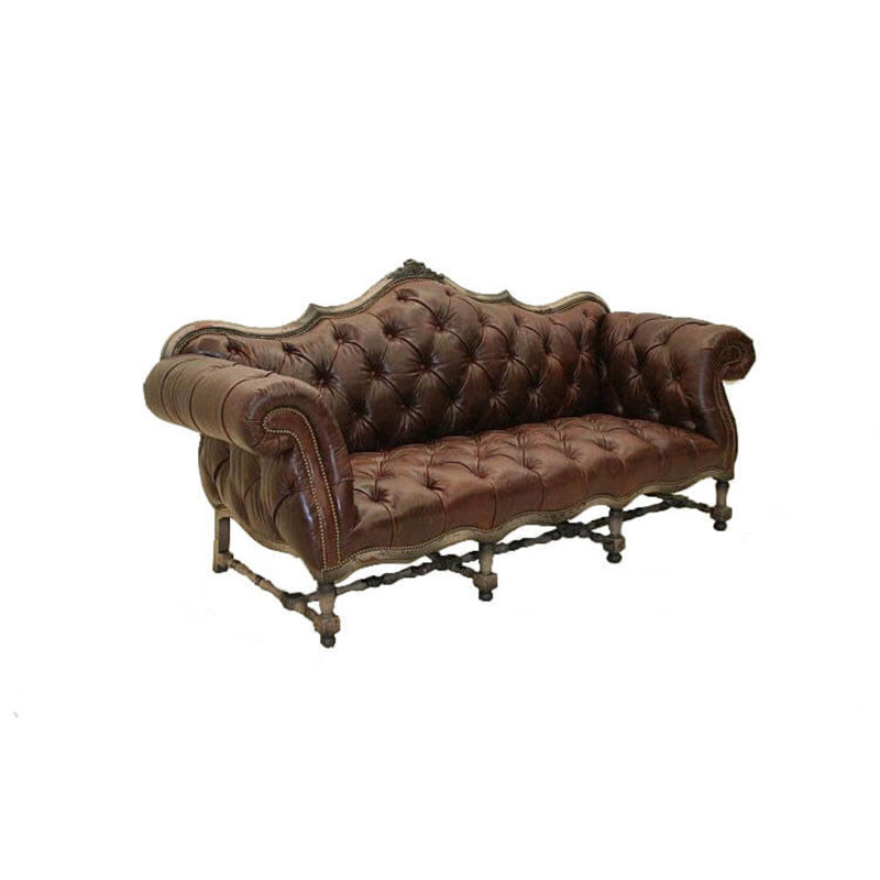 Sofa, Navarro Pewter, French Ivory, Natural