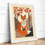 Fox Among Maples Japandi - Framed Print-898743299-898743306