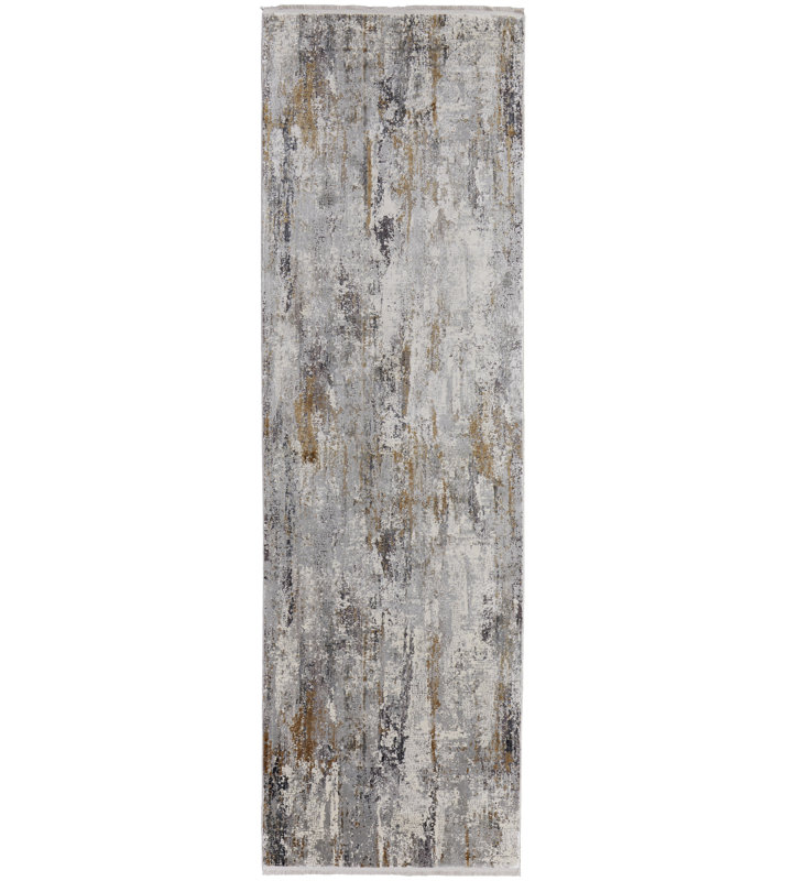 Viscose Abstract Indoor Rug, Runner 3'1" x 10'