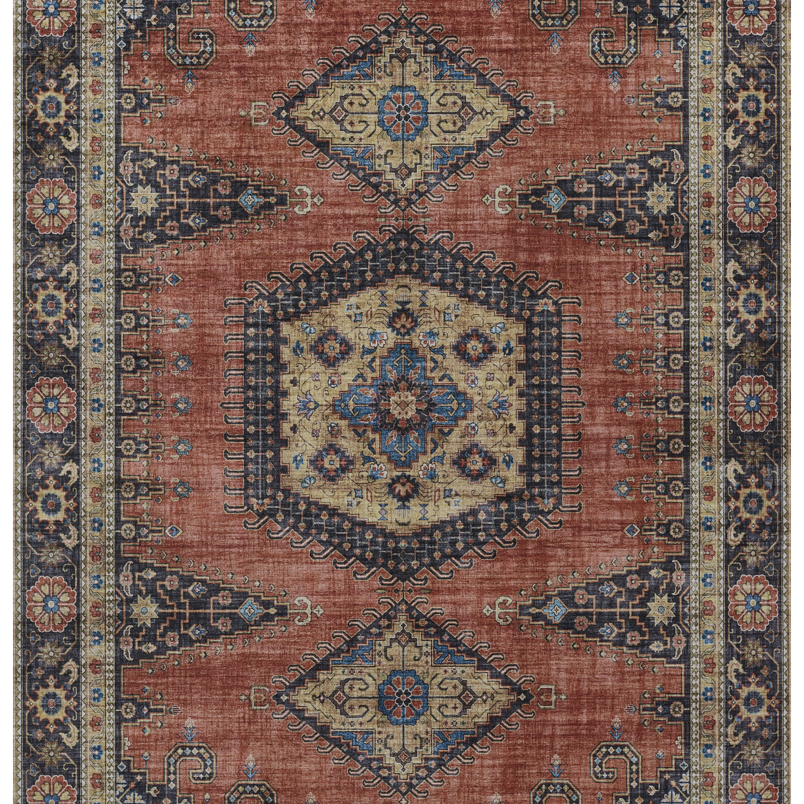 Avonmore Red Oriental Rug, Rectangle 6' x 9'