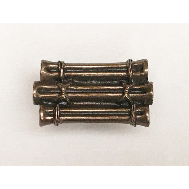 Poignée fantaisie en bambou 1 3/4 po, Bronze