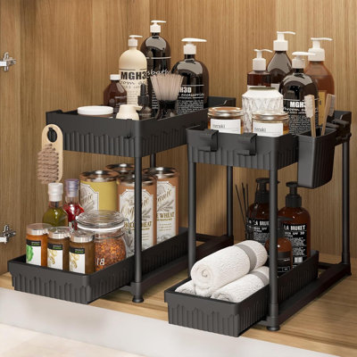 Rangement de cuisine avec tablettes réglables et support à épices