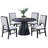 48" Black Round Dining Table