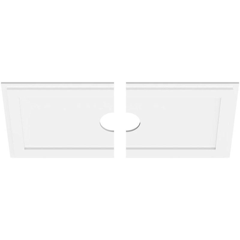 Médaillon de plafond contemporain en PVC de qualité architecturale de 38 po x l 19 po x H 5 po x P 13 1/4 po x P 1 po