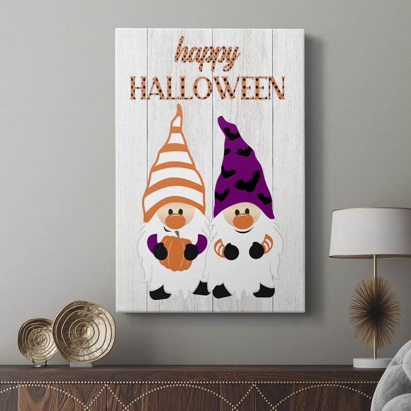 Gnomes d'Halloween - galerie Cavas sur mesure, H 36 po x l 24 po