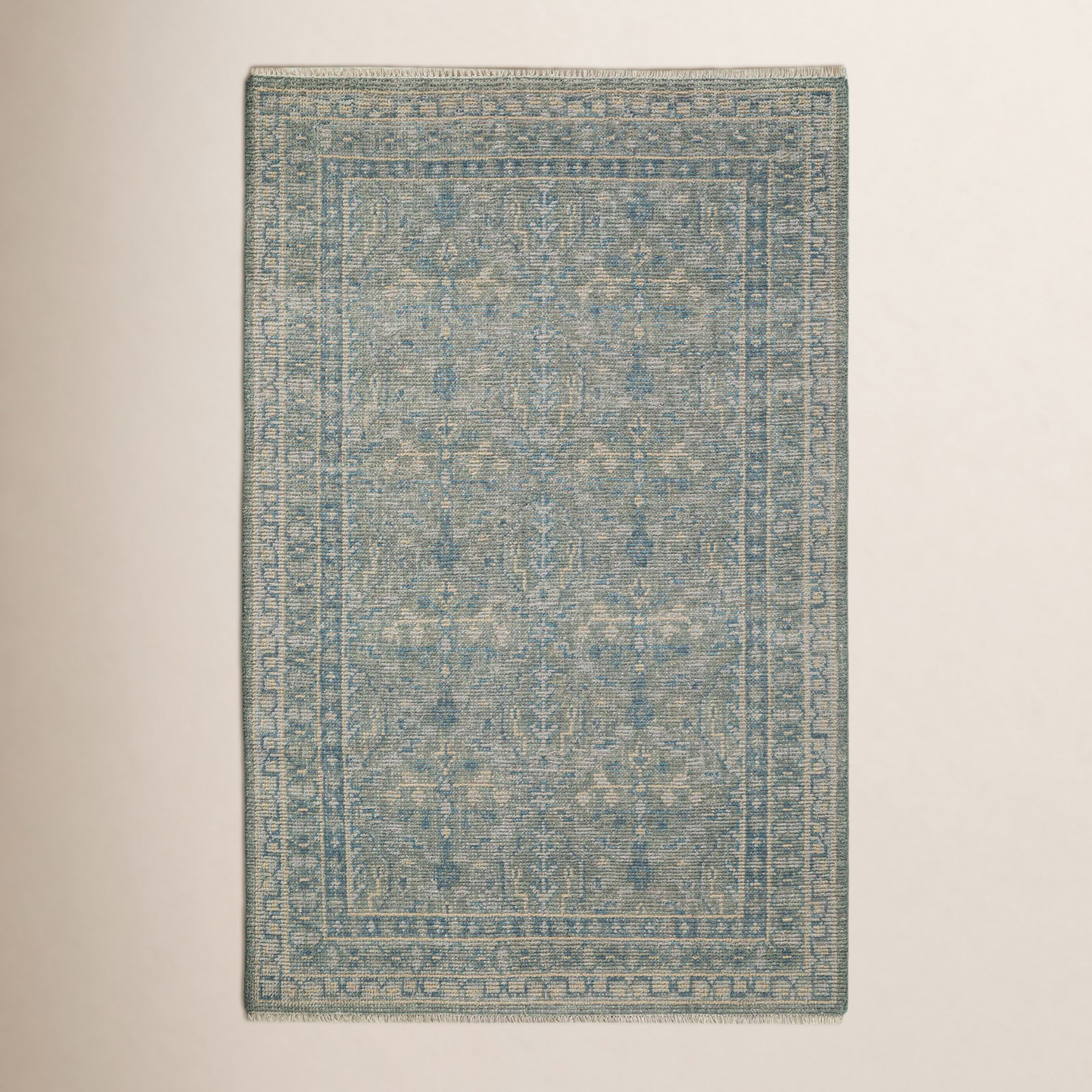 Zuri Hand Knotted Wool Indoor Rug, Rectangle 3' x 5'