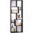 Asymmetrical Display Shelf & Bookcase, 5-Tier