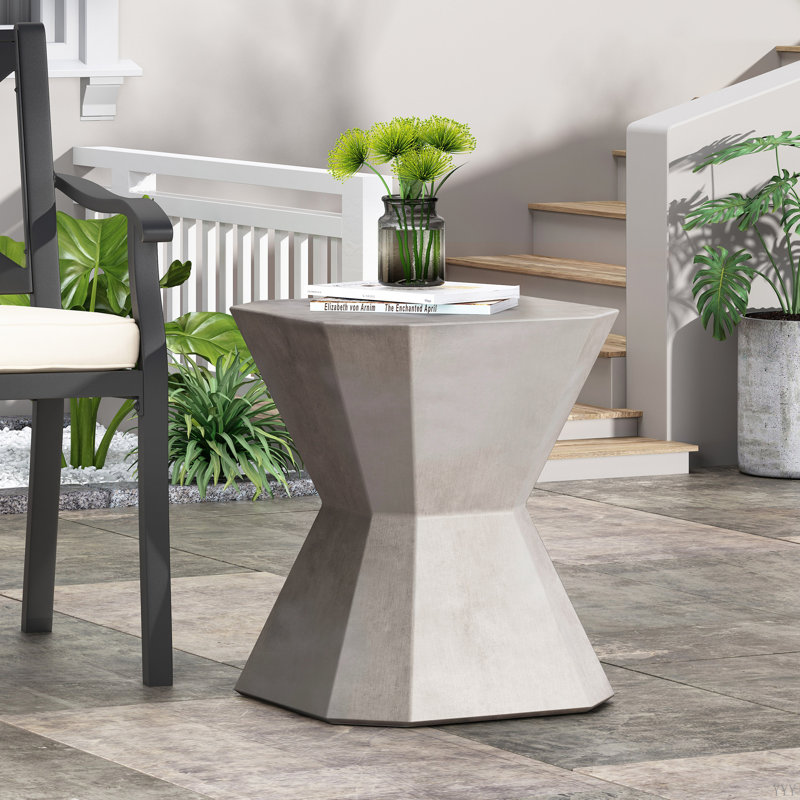 Outdoor Lightweight Concrete Side Table