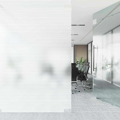Film adhésif pour fenêtre Vidaxl, rayures givrées 90 x 2000 cm PVC