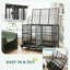 Cage pour chien en acier avec roulettes Tucker Murphy ™-876841281-876841286