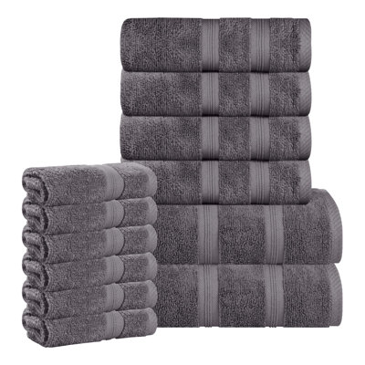  Ensemble de serviettes en coton 12 pièces Smart Quick-Dry Zero Twist