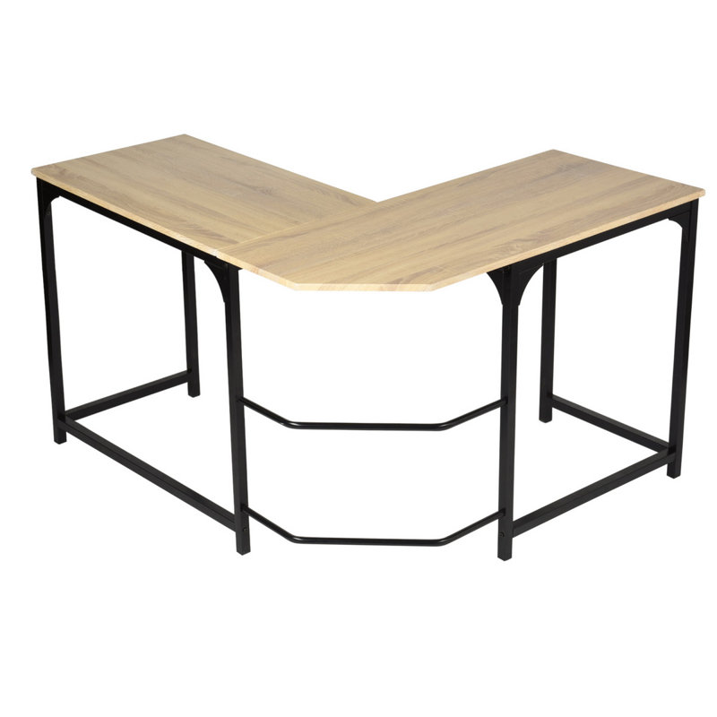 Charo L-Shaped Metal Base Writing Desk