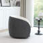 Fauteuil demi-tonneau pivotant en velours Aastha-238670036