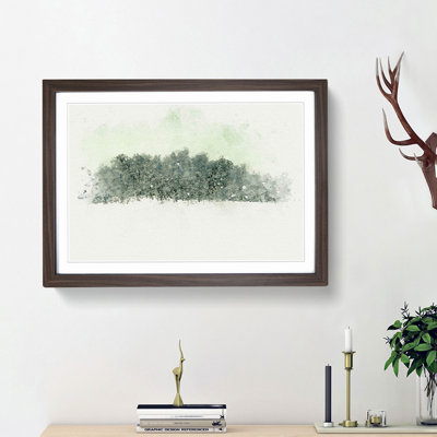 Forest at Wintertime in Abstract - Picture Frame Graphic Art Print
