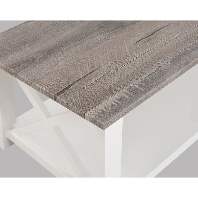 Ensemble de 3 tables basses blanches et carrées blanches pour le salon