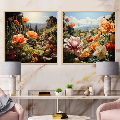 «Garden Reverie Blooms», 2 pièces