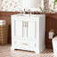 Meuble-lavabo avec lavabo, 1 tiroir et 2 portes à fermeture en douceur-76498706
