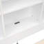 White Full Size Platform Bed With Storage Headboard And Charging Feature - 2 Drawers, Wood For Bedroom Date Exquisite