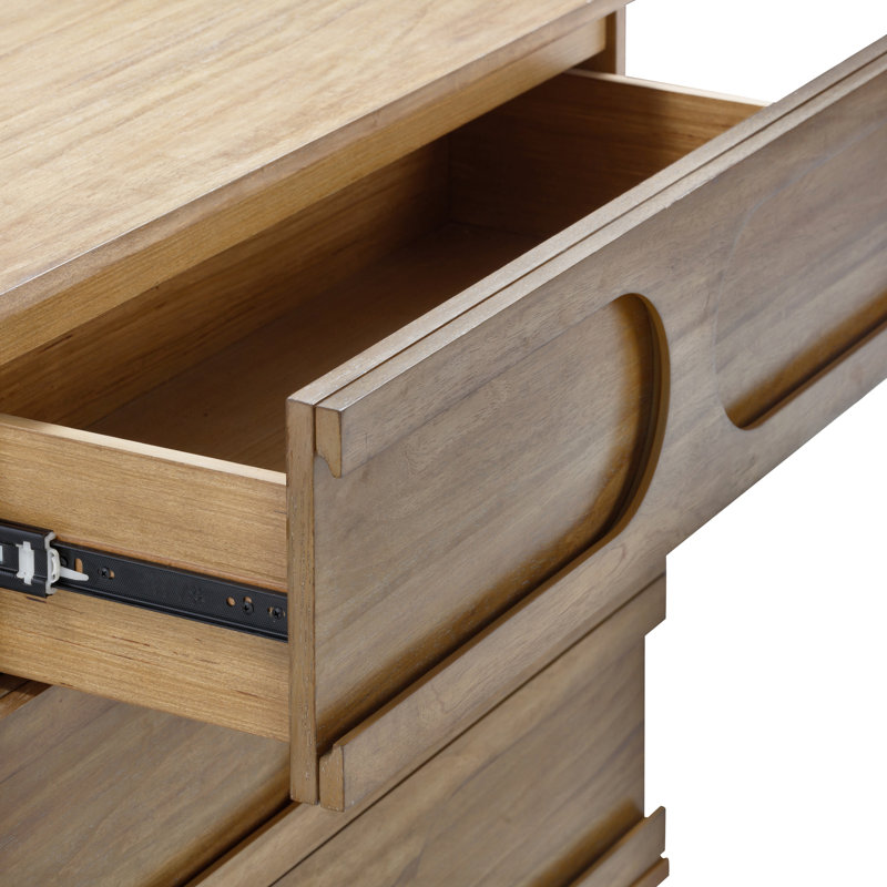 Commode 3 tiroirs Mid-Century, Chêne clair