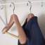 Porte-manteau en cèdre avec barre fixe, ensemble de 3