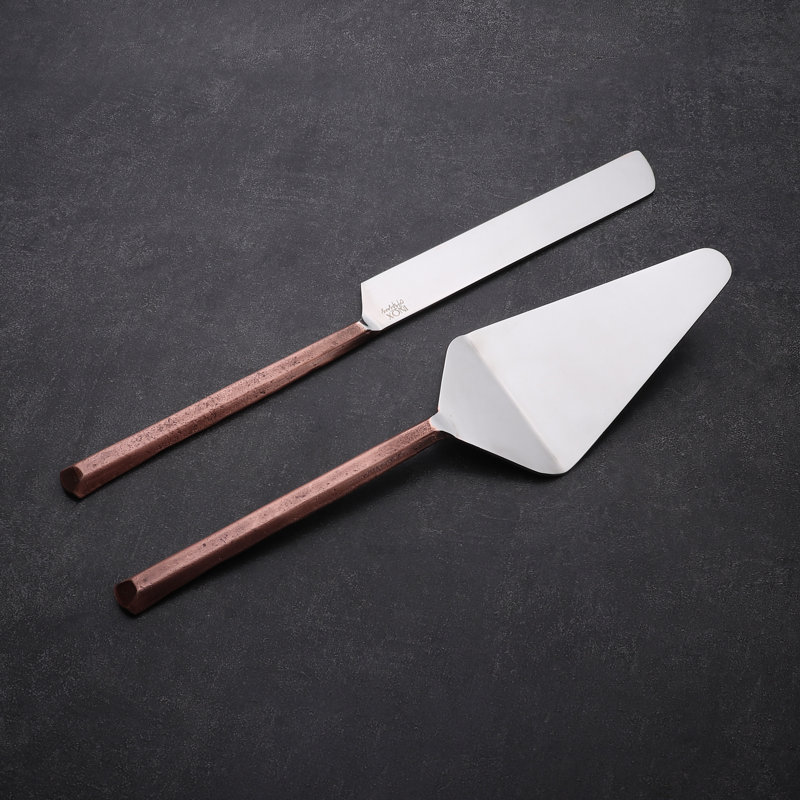 Plat à gâteau 2 pièces Inox Artisans Plateau Ensemble