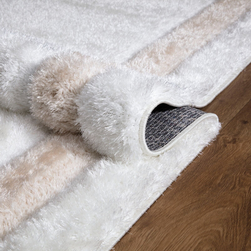 Yorkana Solid Colour Shag Area Rug, Rectangle 160 x 230cm