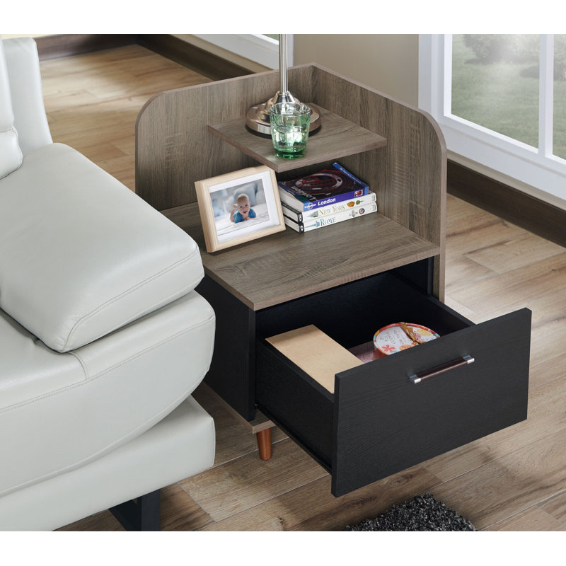 Jenkins 19.7'' W Nightstand, Chestnut Brown