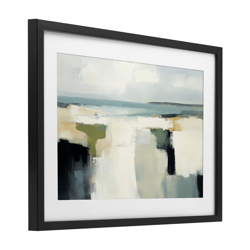 «Pastel Brushed Plains», impression par Irena Orlov, H 14 po x l 20 po, Cadre noir minuit