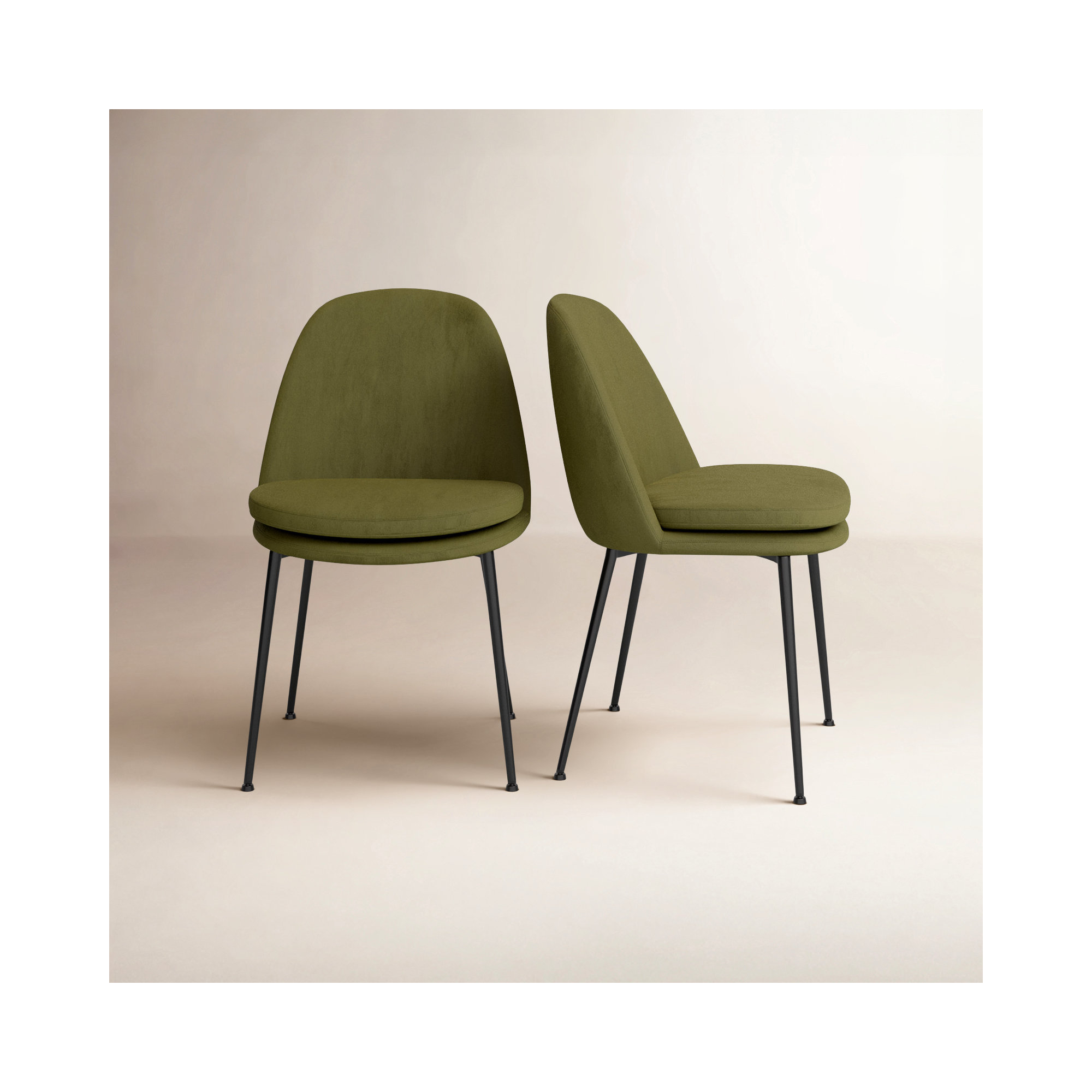Wallace Velvet Dining Chair, Olive