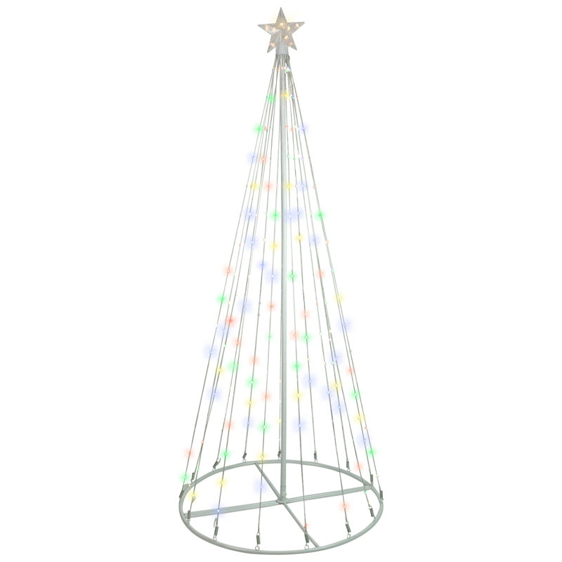 6' LED Color Changing Outdoor Show Cone Tree with Remote