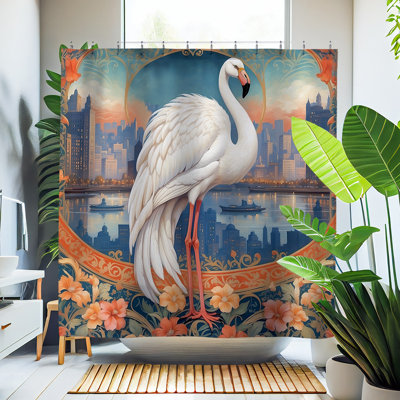 Rideau de douche Anay Flamingo
